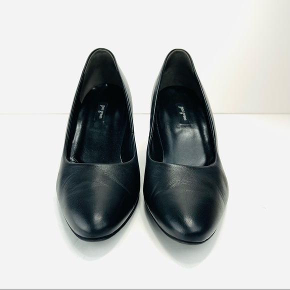 📌SOLD📌 PAUL GREEN BLACK LEATHER HEELED SHOES - Picture 7 of 16